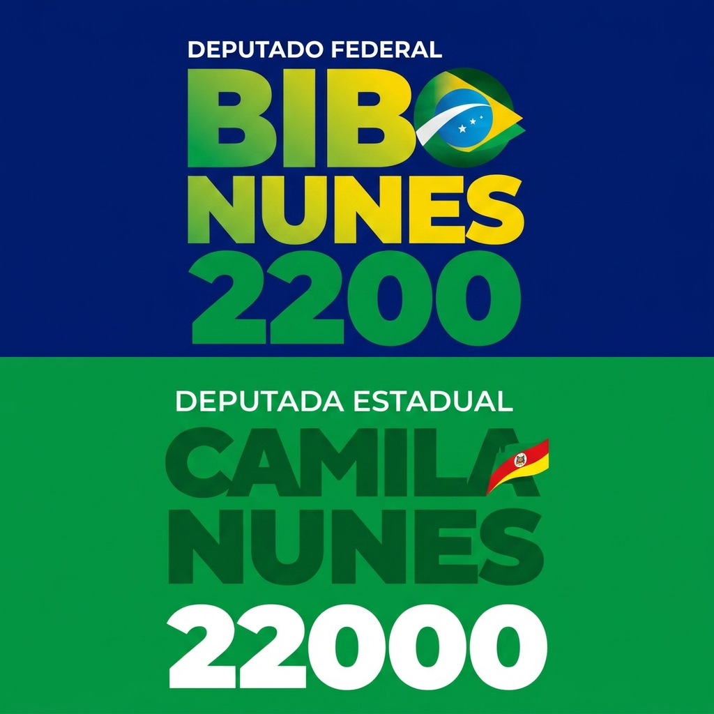 Figurinha da campanha: Bibo 2200 + Camila 22000 (logos oficiais)